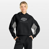 NHL Los Angeles Kings Fanatics Women's Back Check Boxy Hoodie - Black