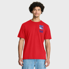 NHL New York Rangers Fanatics Crash The Net Legacy T-Shirt - Red
