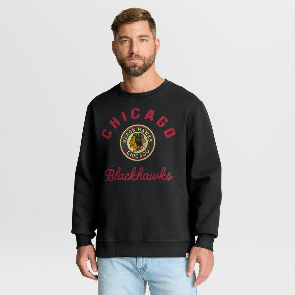 NHL Chicago Blackhawks Fanatics Vintage Stickler Sweatshirt - Black