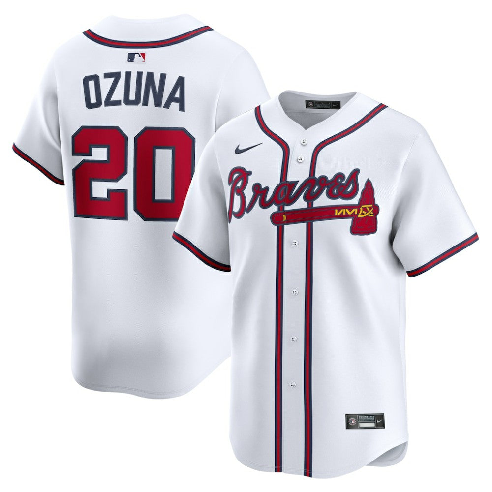 MLB Marcell Ozuna Atlanta Braves Nike Home Limited Player Jersey - White