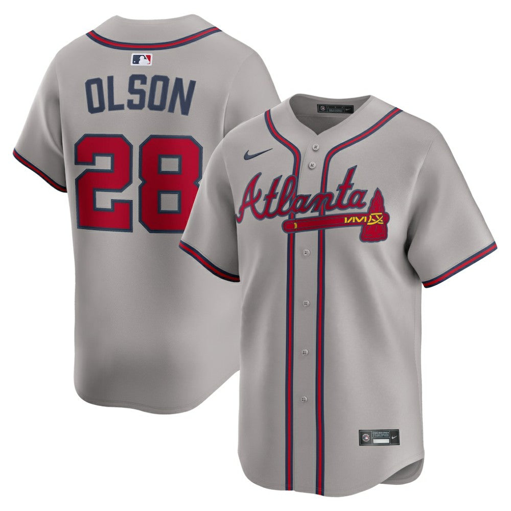 MLB Matt Olson Atlanta Braves Nike Road Limited Player Jersey - Gray