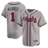 MLB Ozzie Albies Atlanta Braves Nike Road Limited Player Jersey - Gray