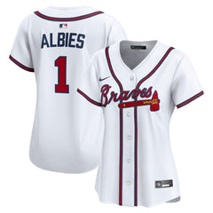MLB Ozzie Albies Atlanta Braves Nike Women's Home Limited Player Jersey - White