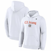 NHL Anaheim Ducks Fanatics Unisex LA Strong Premium Fleece Pullover Hoodie - White