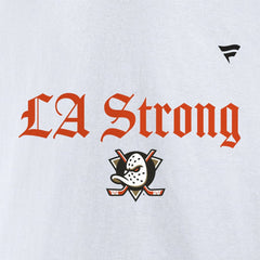 NHL Anaheim Ducks Fanatics Unisex LA Strong Premium Fleece Pullover Hoodie - White