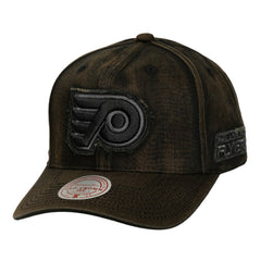 NHL Philadelphia Flyers Mitchell & Ness Downtown Snow Wash Pro-Crown Adjustable Hat - Black