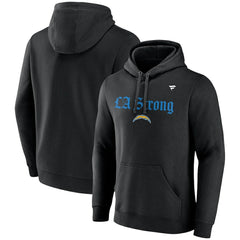 Los Angeles Chargers Unisex LA Strong Fleece Pullover Hoodie Black