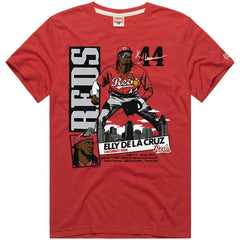 Elly De La Cruz Cincinnati Reds Homage Graphic Player Tri-Blend T-Shirt - Red T-shirts