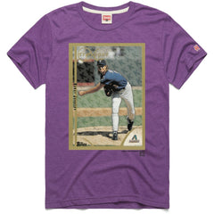 Randy Johnson Arizona Diamondbacks Homage 1999 Topps Baseball Card Player T-Shirt - Purple T-shirts