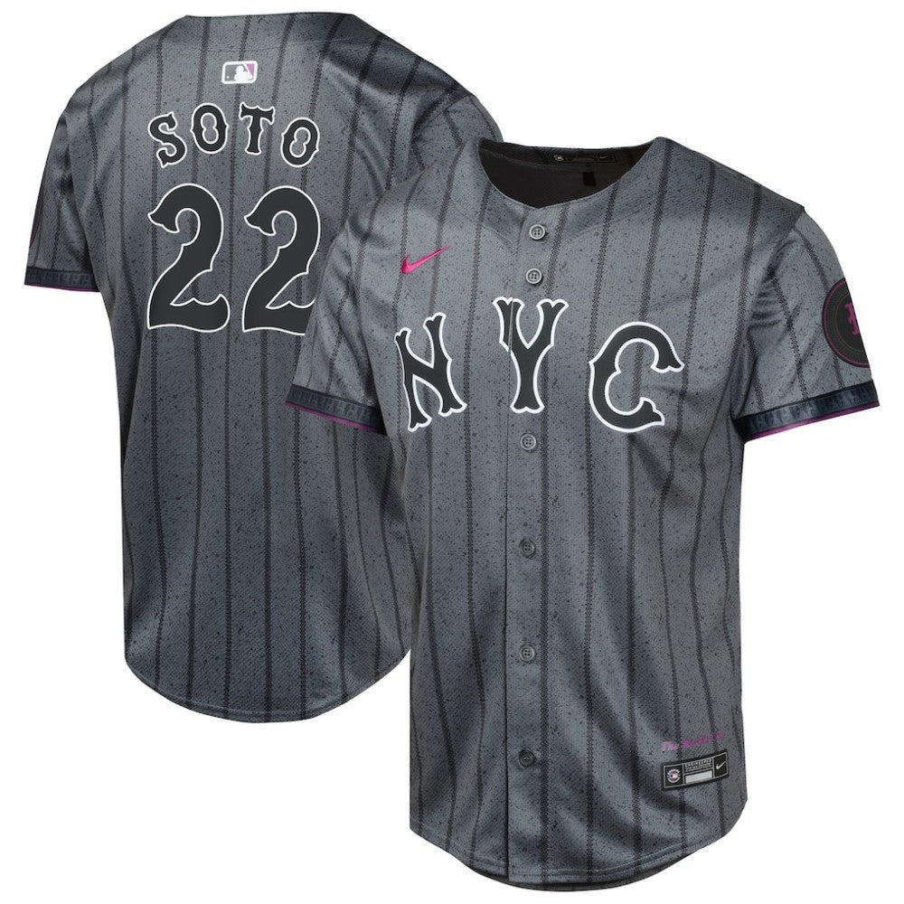 MLB Juan Soto New York Mets Nike Youth City Connect Limited Jersey - Gray