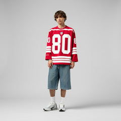 NFL Jerry Rice San Francisco 49ers Maxxed Out Fashion Hockey Jersey - Scarlet on sale