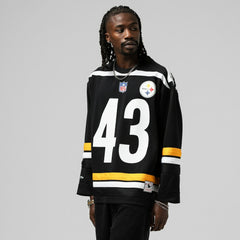 Troy Polamalu Pittsburgh Steelers Maxxed Out Fashion Hockey Jersey Black
