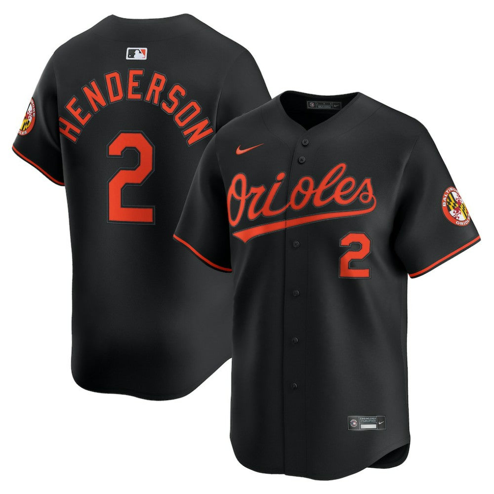 MLB Gunnar Henderson Baltimore Orioles Nike Alternate Limited Player Jersey - Black