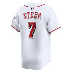MLB Spencer Steer Cincinnati Reds Nike Home Limited Player Jersey - White