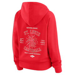 St. Louis Cardinals WEAR by Erin Andrews Women's Vintage Full-Zip Raglan Hoodie - Red Hoodies