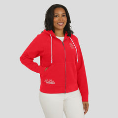 St. Louis Cardinals WEAR by Erin Andrews Women's Vintage Full-Zip Raglan Hoodie - Red Hoodies