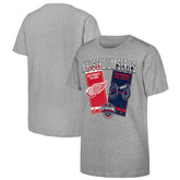 NHL Youth 2025 NHL Stadium Series Columbus Blue Jackets vs. Detroit Red Wings Matchup T-Shirt - Heather Gray
