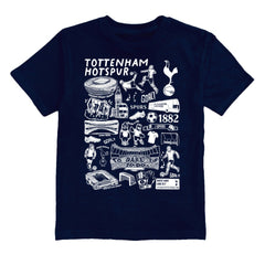 Tottenham Hotspur Vive La Fete Youth Impressions Artwork T-Shirt Navy shop