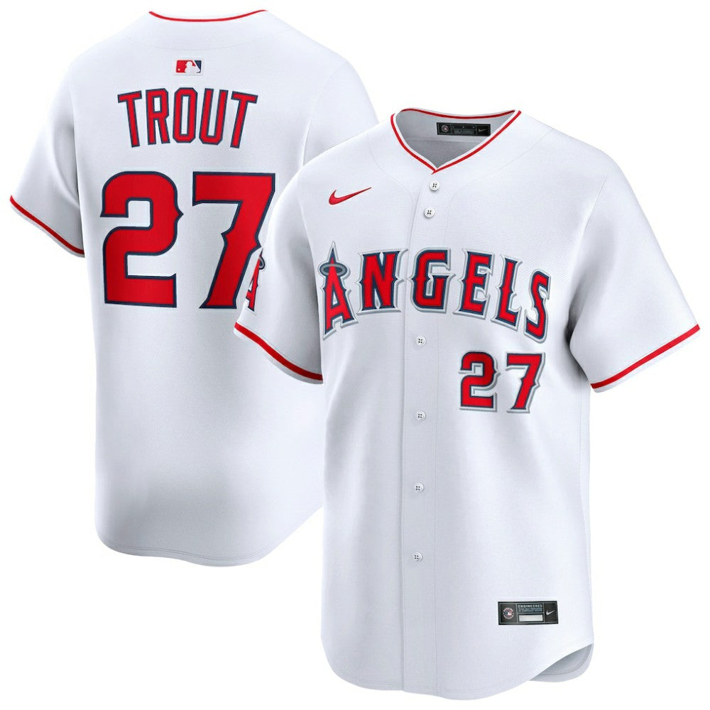 MLB Mike Trout Los Angeles Angels Nike Home Limited Player Jersey - White