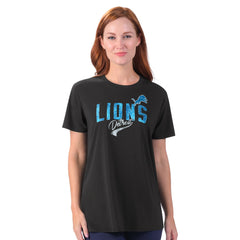 Detroit Lions G-III 4Her by Carl Banks Women's Jacey Performance Tri-Blend T-Shirt Black