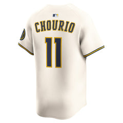 MLB Jackson Chourio Milwaukee Brewers Nike Home Limited Jersey - Cream