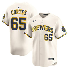 MLB Nestor Cortes Milwaukee Brewers Nike Home Limited Player Jersey - Cream