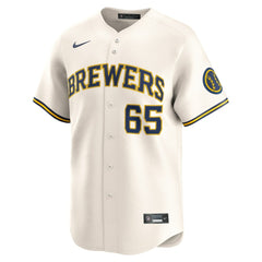 MLB Nestor Cortes Milwaukee Brewers Nike Home Limited Player Jersey - Cream
