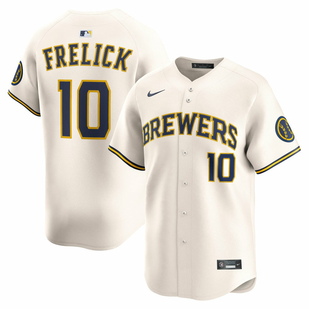 MLB Sal Frelick Milwaukee Brewers Nike Home Limited Player Jersey - Cream