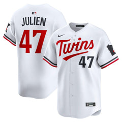 MLB Edouard Julien Minnesota Twins Nike Home Limited Player Jersey - White