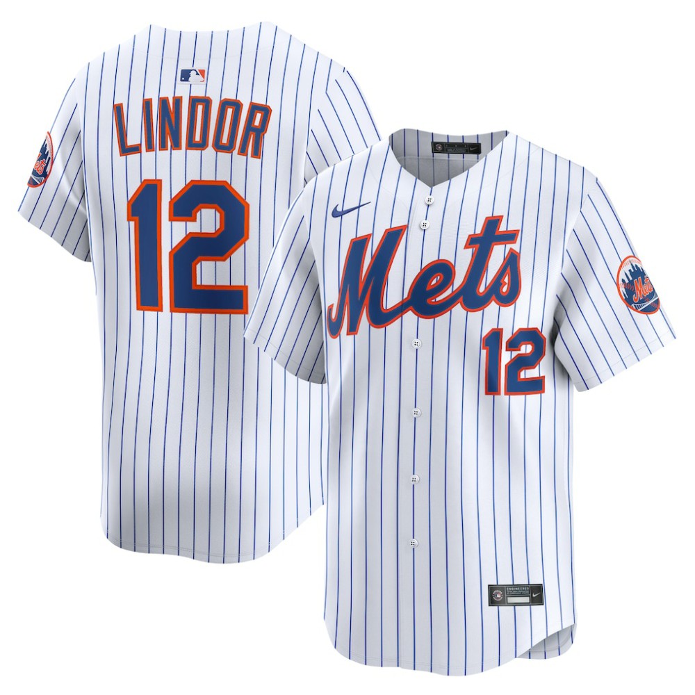 MLB Francisco Lindor New York Mets Nike Home Limited Jersey - White