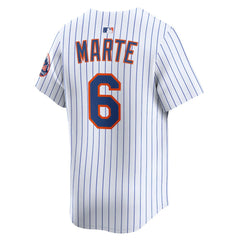 MLB Starling Marte New York Mets Nike Home Limited Player Jersey - White
