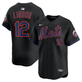 MLB Francisco Lindor New York Mets Nike Alternate Limited Jersey - Black