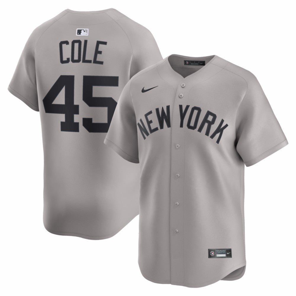 MLB Gerrit Cole New York Yankees Nike Road Limited Player Jersey - Gray