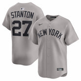 MLB Giancarlo Stanton New York Yankees Nike Road Limited Jersey - Gray