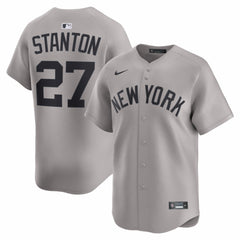 MLB Giancarlo Stanton New York Yankees Nike Road Limited Jersey - Gray