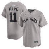 MLB Anthony Volpe New York Yankees Nike Road Limited Player Jersey - Gray