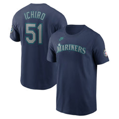 Ichiro Suzuki Seattle Mariners Nike 2025 National Baseball Hall of Fame Name & Number T-Shirt - Navy T-shirts