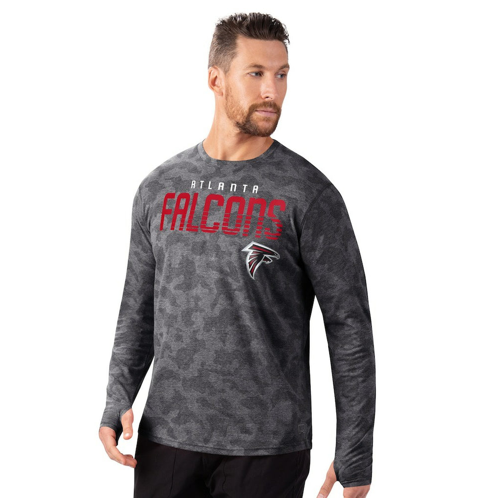 Atlanta Falcons MSX by Michael Strahan Performance Camo Long Sleeve T-Shirt Black