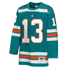 NFL Dan Marino Miami Dolphins Youth Hockey Fashion Jersey - Aqua sale