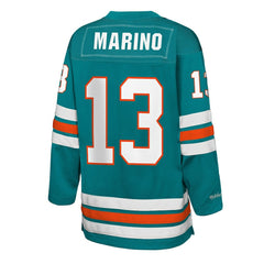 NFL Dan Marino Miami Dolphins Youth Hockey Fashion Jersey - Aqua sale