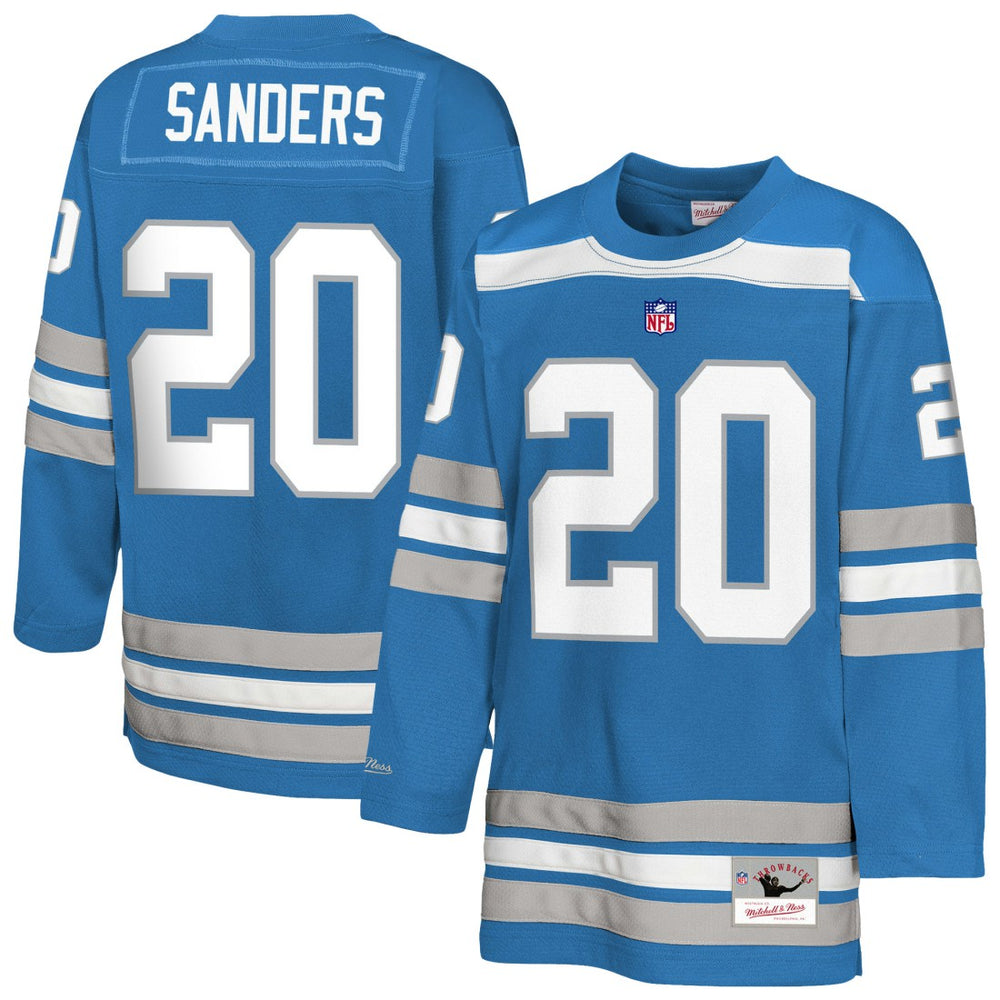 NFL Barry Sanders Detroit Lions Youth Hockey Fashion Jersey - Blue online