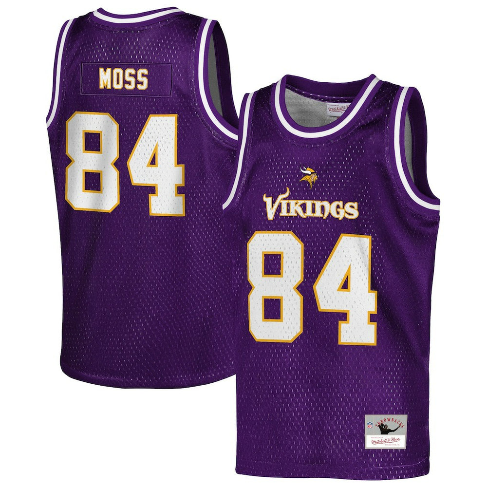 Randy Moss Minnesota Vikings Youth Retired Player NFL Basketball Fashion Jersey Purple