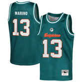 NFL Dan Marino Miami Dolphins Youth Retired Player NFL Basketball Fashion Jersey - Aqua cheap