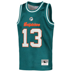 NFL Dan Marino Miami Dolphins Youth Retired Player NFL Basketball Fashion Jersey - Aqua cheap