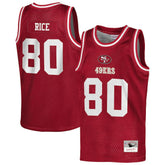 NFL Jerry Rice San Francisco 49ers Youth Retired Player NFL Basketball Fashion Jersey - Scarlet outlet