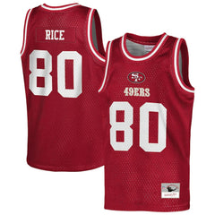 NFL Jerry Rice San Francisco 49ers Youth Retired Player NFL Basketball Fashion Jersey - Scarlet outlet