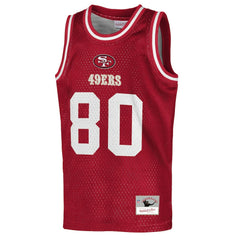 NFL Jerry Rice San Francisco 49ers Youth Retired Player NFL Basketball Fashion Jersey - Scarlet outlet