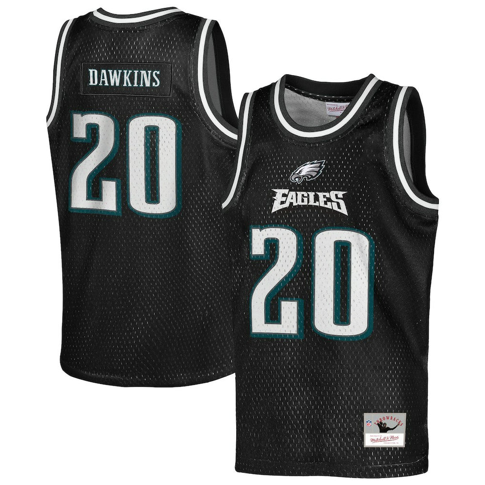 Brian Dawkins Philadelphia Eagles Youth Retired Player NFL Basketball Fashion Jersey Black