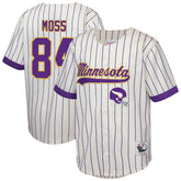 NFL Randy Moss Minnesota Vikings Youth Retired Player Name & Number Baseball Jersey - Cream cheap