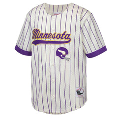 NFL Randy Moss Minnesota Vikings Youth Retired Player Name & Number Baseball Jersey - Cream cheap